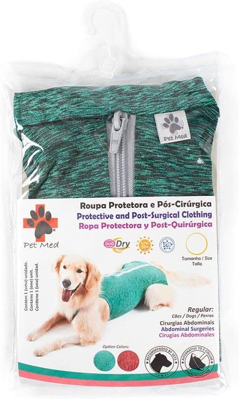 Post-Surgical Regular Bodysuit T10 Green 1UD PETMED
