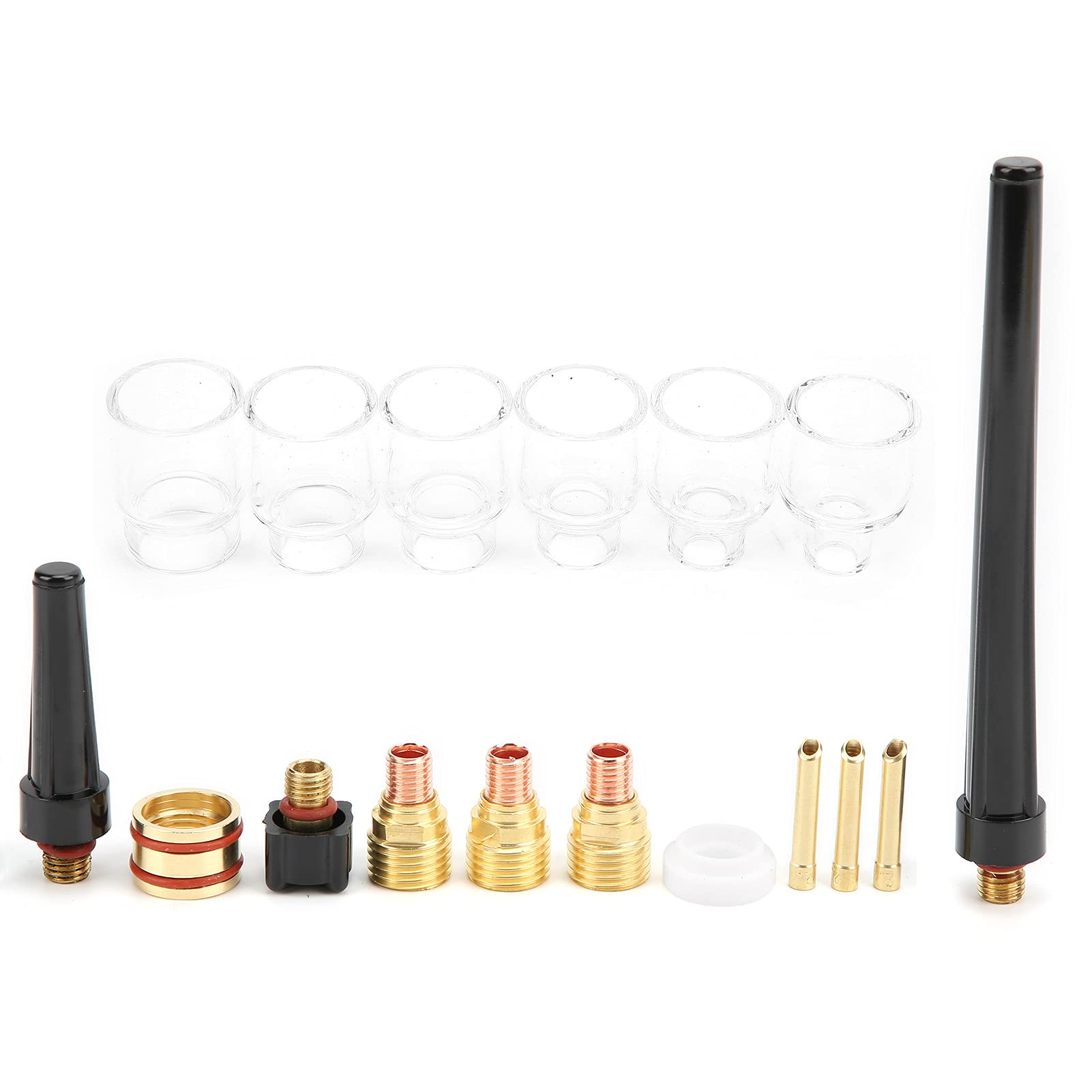 Kit de Boquilla de Copa de Vidrio para Soldadura, Copa de Boquilla de Vidrio, Abrazadera de Tungsteno, Reemplazo de Manga Fija para WP9 WP20, Kit de Accesorios de Soplete de