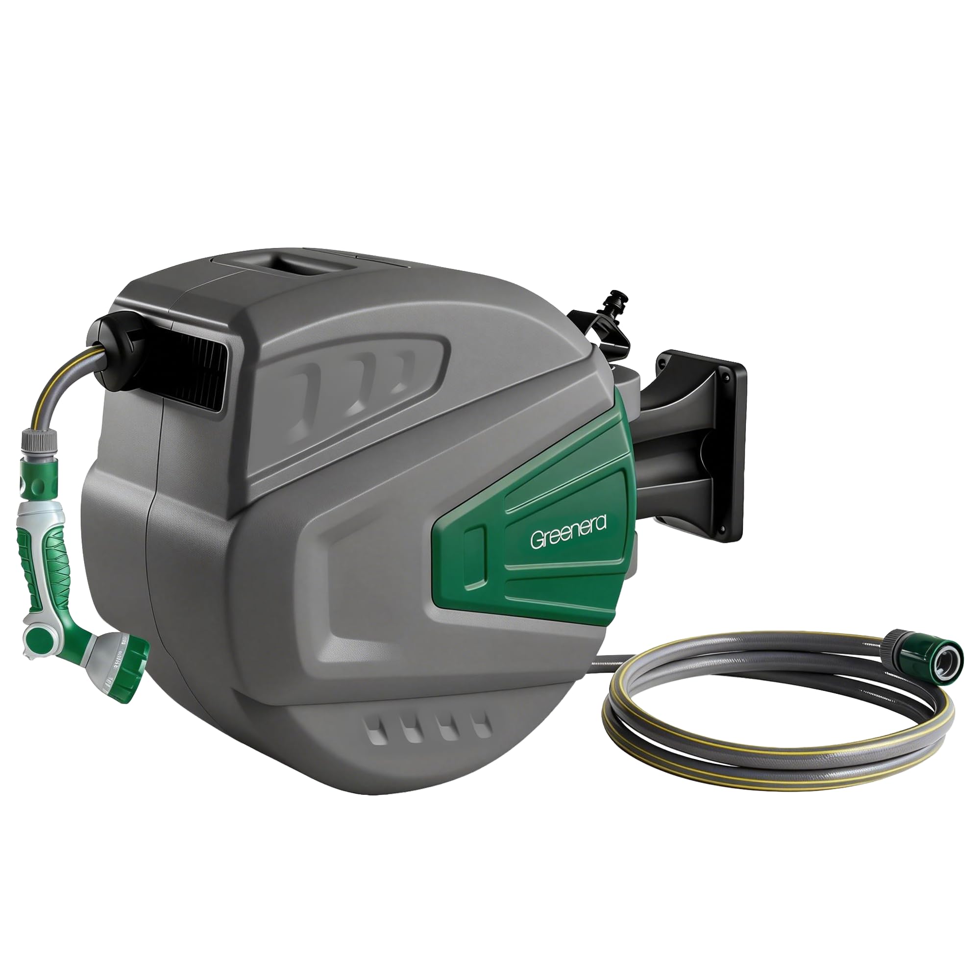 Vivo Wall Mounted Garden Hose Reel Retractable Pipe Auto Rewind System 180 Swivel