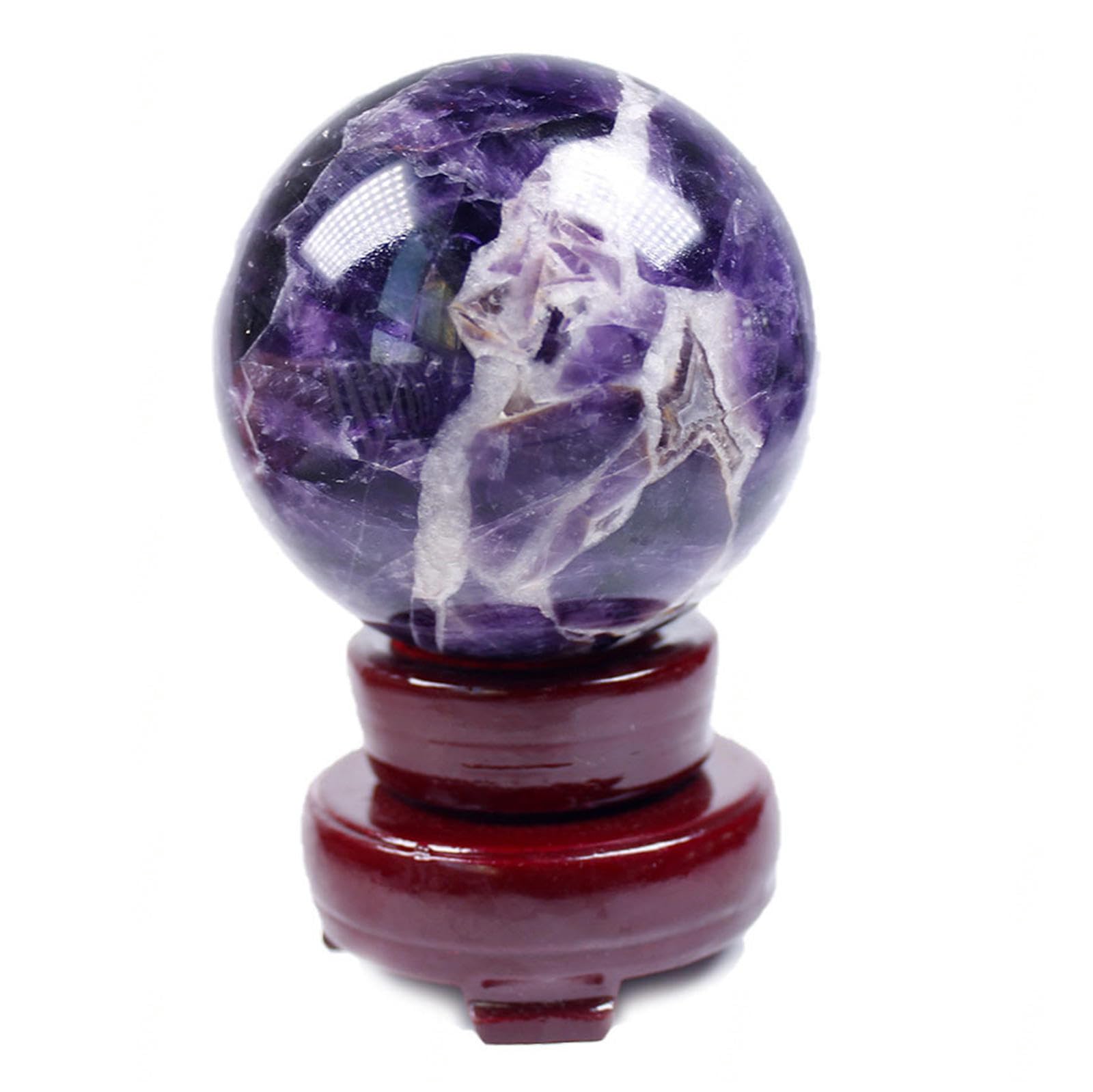 NHKSFBLQ Crystal Dreamy Amethyst Ball Amethyst Ball Quartz Crystal Gemstone Sphere Home,Amethyst Ball-50mm