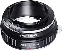 Vista 6 de K&F Concept Adaptador de montaje EF EF-S a E, adaptador de montaje de lente de enfoque manual compatible con lente Canon EOS a cuerpo de cámara Sony