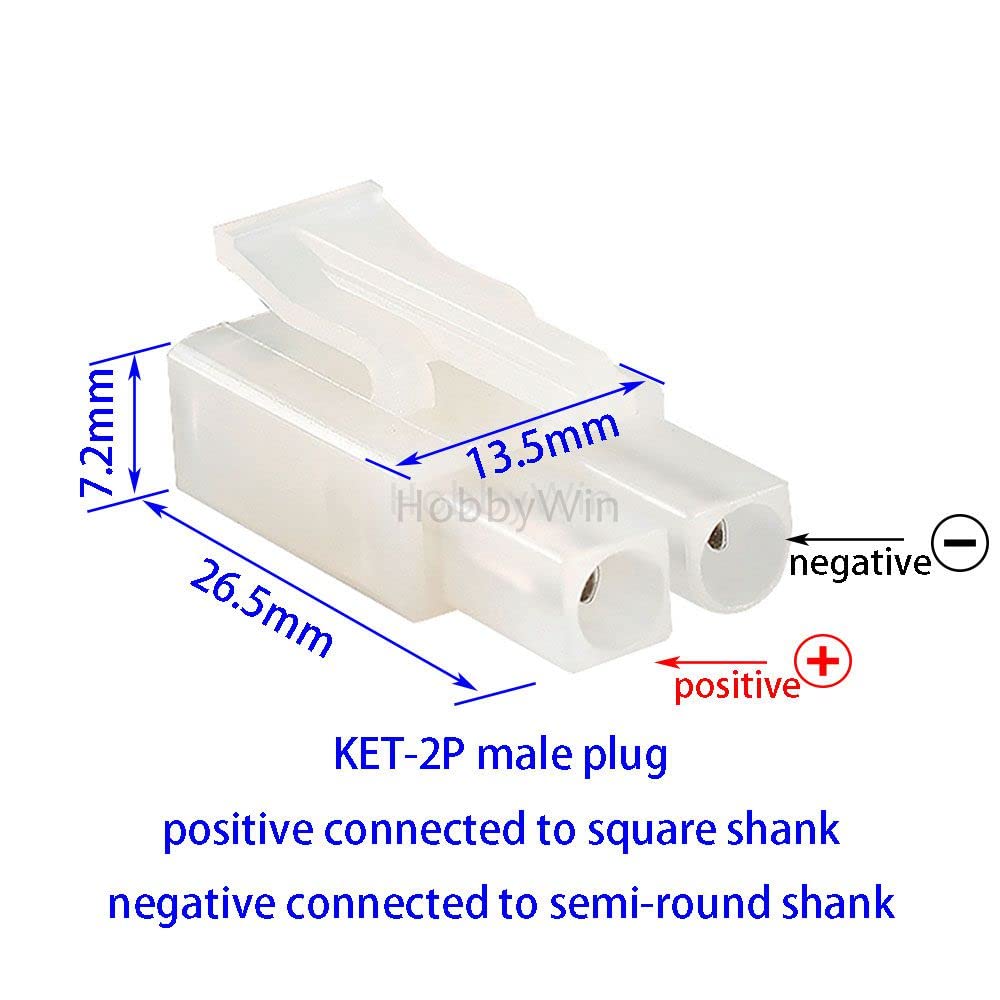 Batterie KET-2P mâle P-to-S 6,4 V 2S 650 mAh pour voiture télécommandée, buggy, camion, bateau de course (4 pièces)