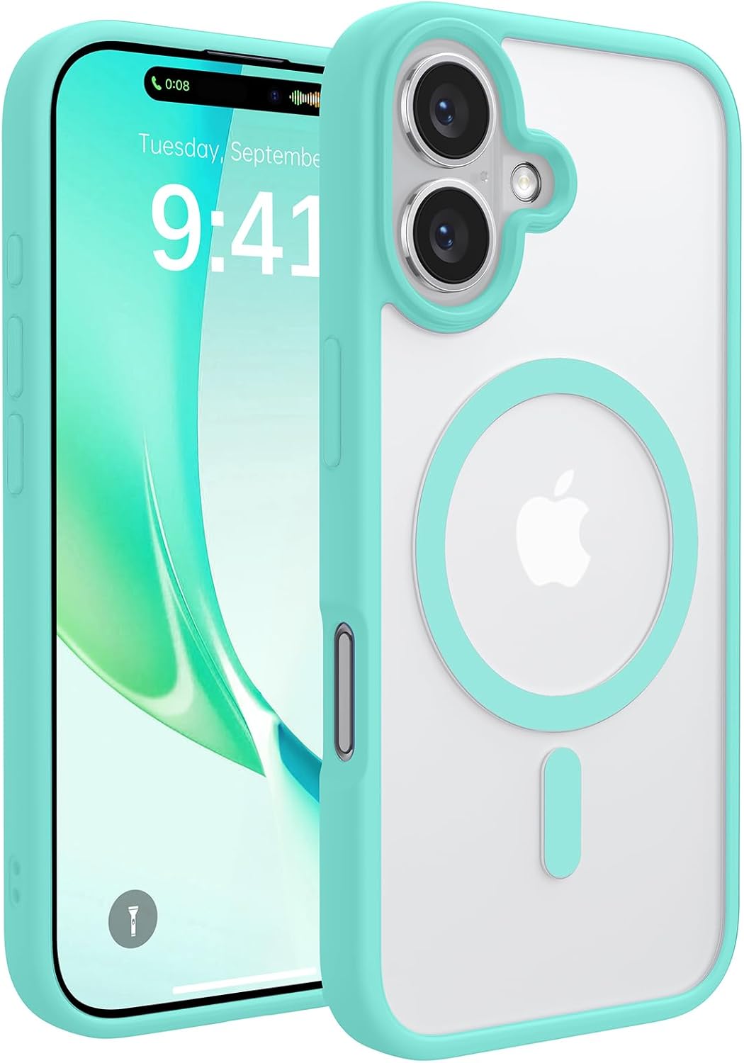 CAHEJILU Magnetic for iPhone 16 Case,[Compatible with MagSafe][Military Grade Drop Protection] Anti-Fingerprint Translucent Matte Shockproof Protective Case for iPhone 16 Phone Case 6.1",Matte Black