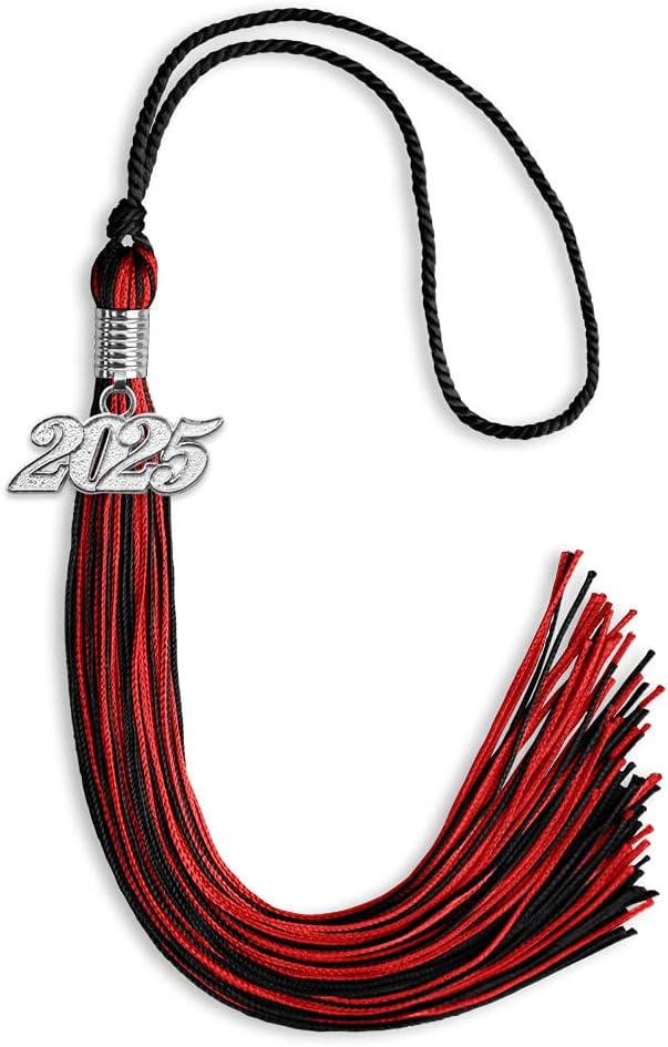 Endea Graduation Mixed Double Color Tassel with Silver Date Drop