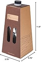 Vista 25 de Restaurantware Cater Tek - Recipientes de café para llevar de 96 onzas, 10 servidores desechables de bebidas – con asa aislada de papel kraft