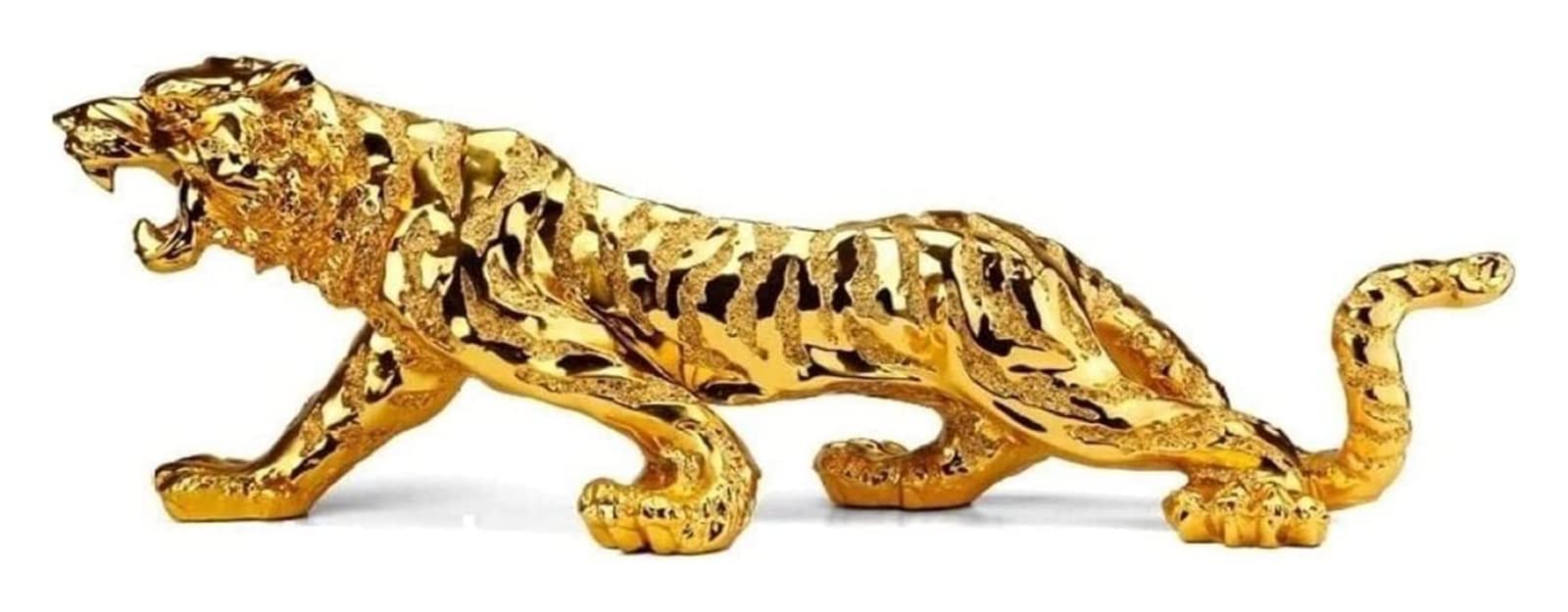 Figurines d'animaux au tigre d'or, le cadeau idéal comme bergers de bureau chic