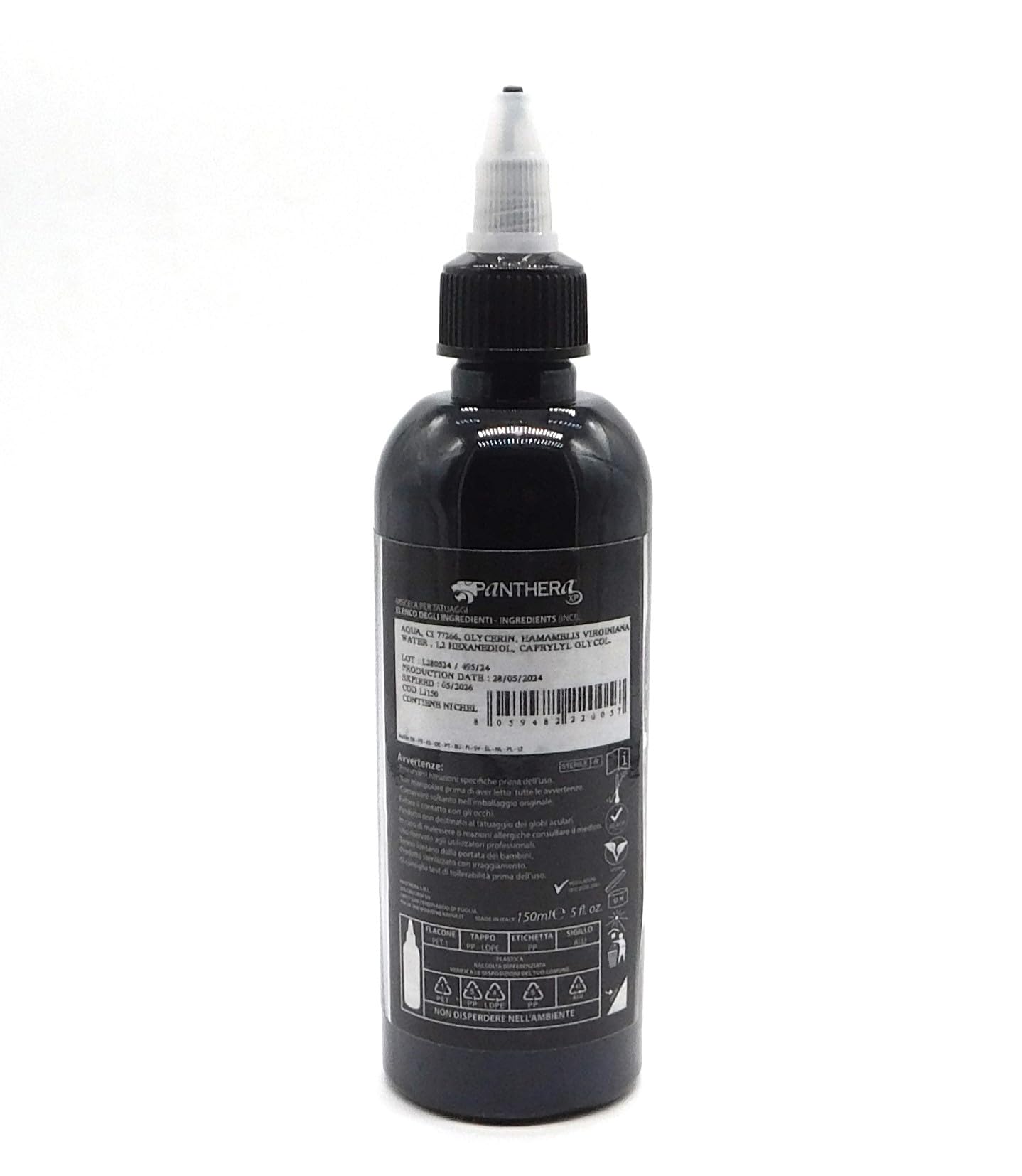 Panthera Black Ink Liner 150ml inchiostro per tatuaggi - tattoo ink Reach conform