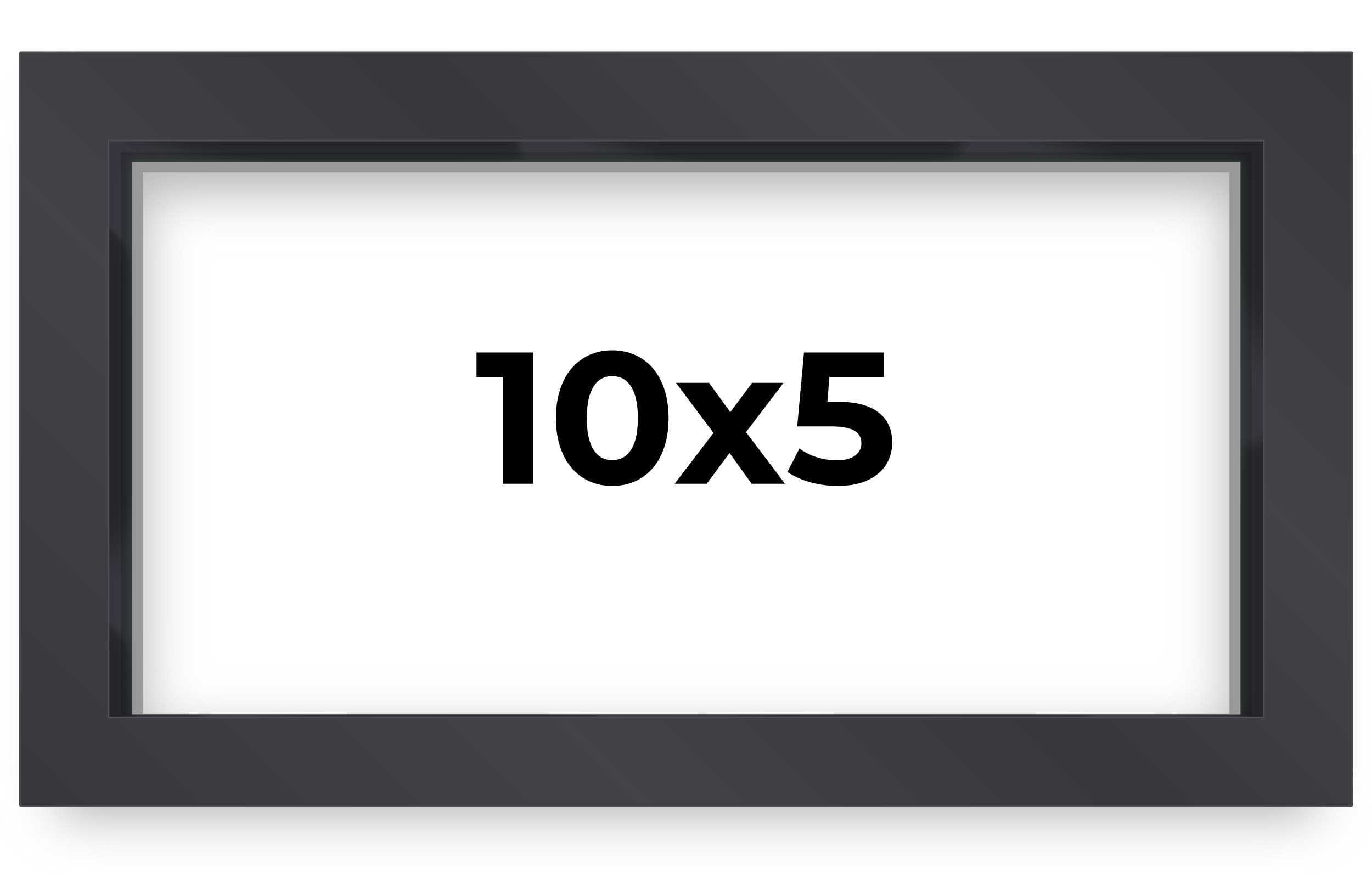 5x10 Shadow Box Frame Contemporary Black Finish | 3/4" Depth of Usable Space| Interior Size 5x10 or 10x5 in| UV Resistant Acrylic, Acid-Free Backing,