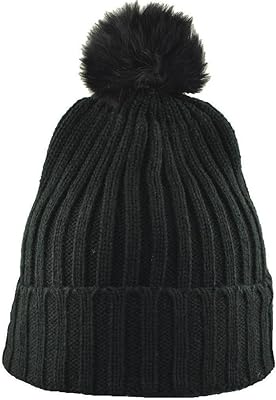 City Hunter Cuffed Plain Beanie Knit Pom Pom Hat 12