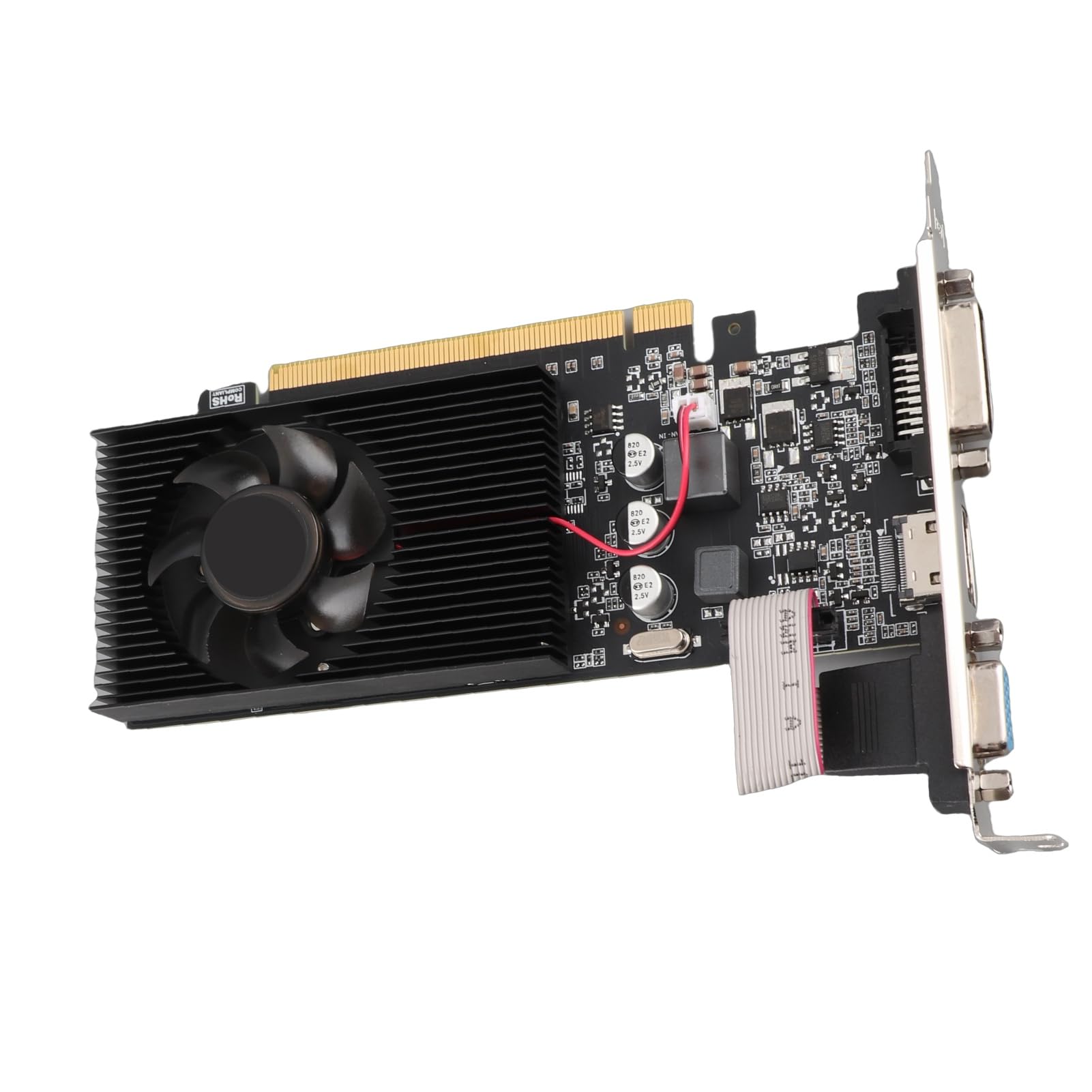 Tarjeta Gráfica de Juego, Tarjeta Gráfica PCI Express 810MHz 1000MHz 2560x1600, Interfaz VGA DVI HDMI, para Uso de Oficina de Vídeo HD
