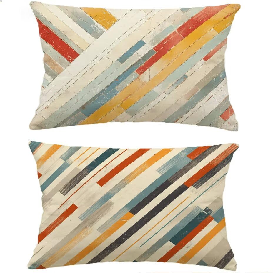 Coussin lombaire pour salon de jardin imperméable 40x60 cm aspect lin