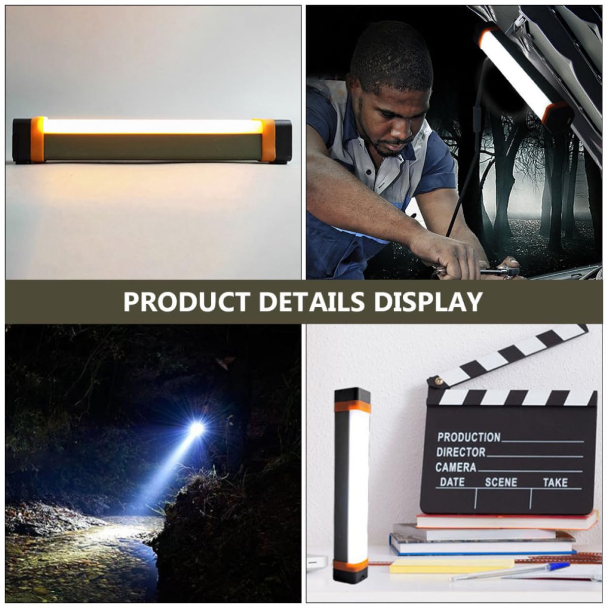 INOOMP Lámpara LED Portátil para Camping Recargable Batería de 3600mah, Resistente a Altas Temperaturas y Ahorro de Energía, Adecuado para Aventuras y Emergencias Familiares