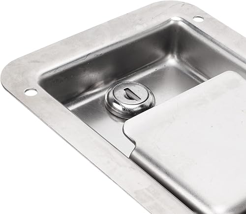 Miniatura 7 de Cerradura de caja de herramientas de acero inoxidable, cierre de mango pulido para caravana, caja de herramientas de acero inoxidable, cerradura de