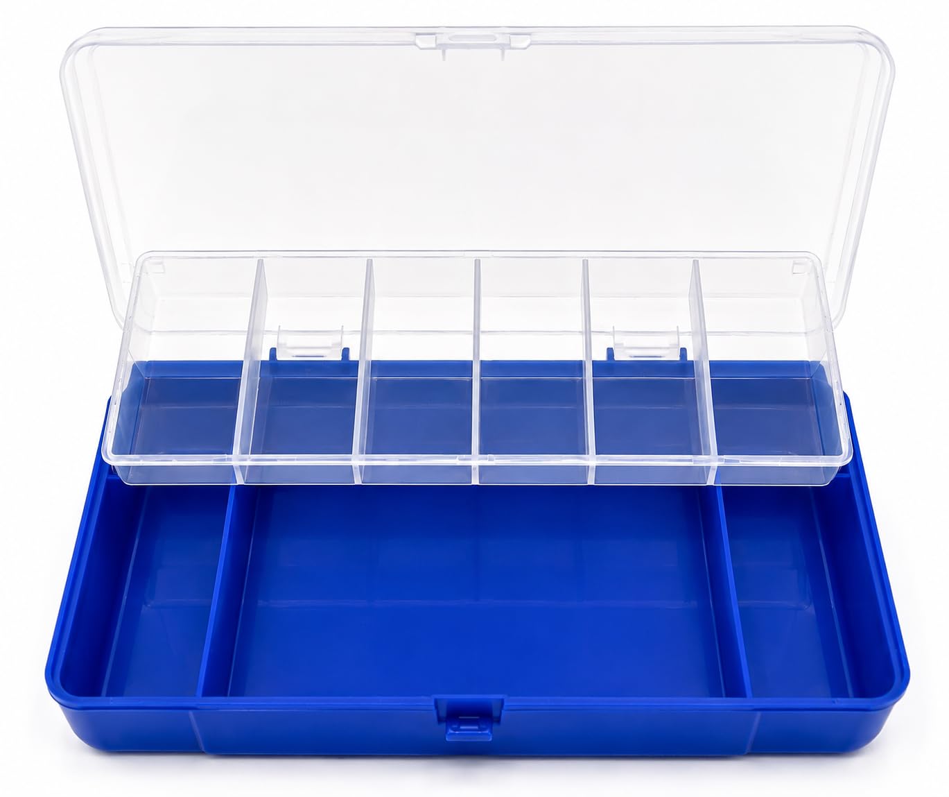 Empty Plastic Fishing Tackle Layer Lure Box Organizer 11 Compartment for Fish Storage Deep Combo Big Kit Set Transparent Clear See Thru Container (11 Compartment Layer Box)-image-22
