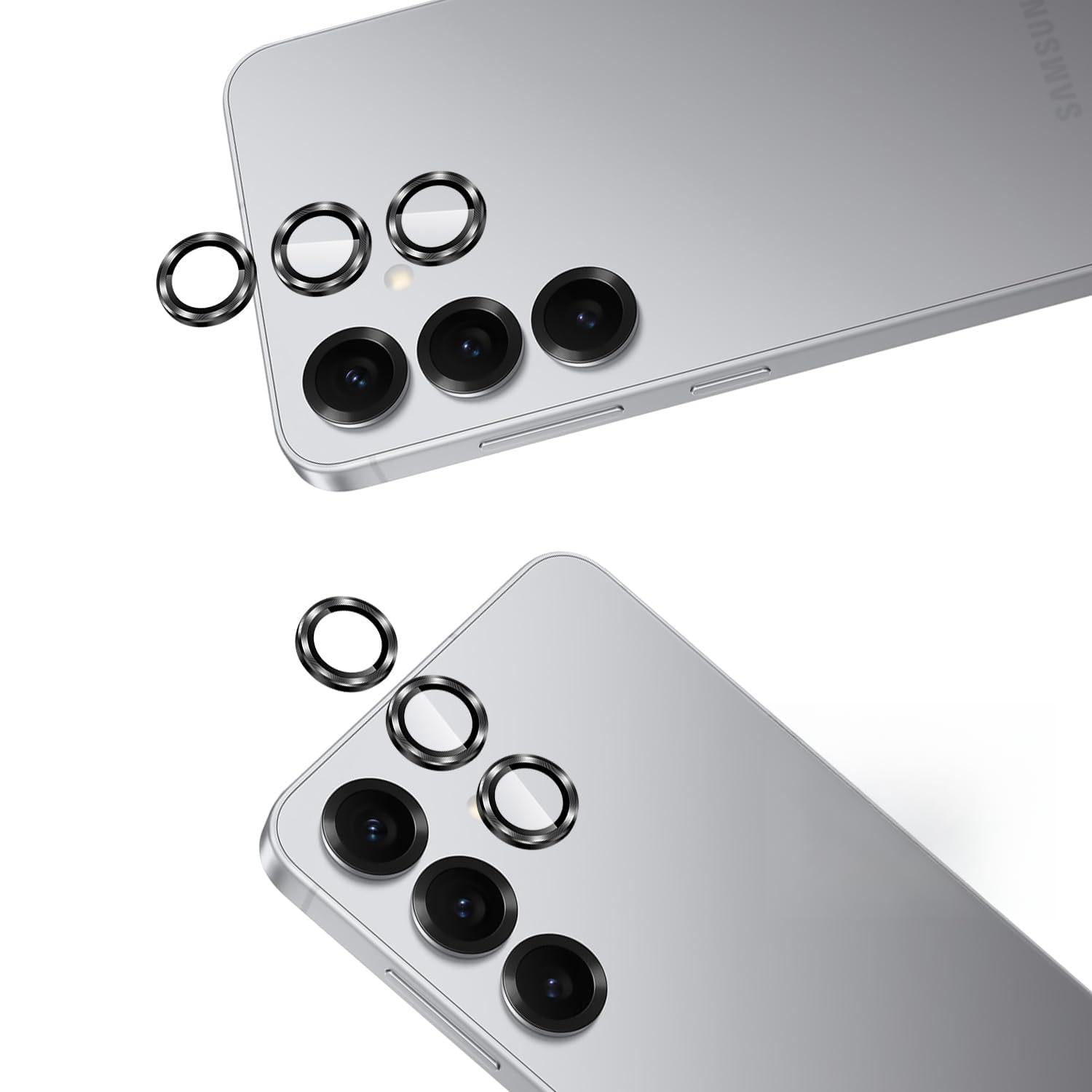 用 galaxy s25 カメラレンズ 保護 カバー 2枚 【2枚セット 日本旭硝子製】 用 Galaxy S25 カメラフィルム 用 ギャラクシーs25 強化ガラス レンズ保護フィルム ケース 硬度9H 全面保護 耐衝撃 飛散防止 黒縁取り 露出オーバー防止 防塵 自動吸着 気泡ゼロ 貼り付け簡単