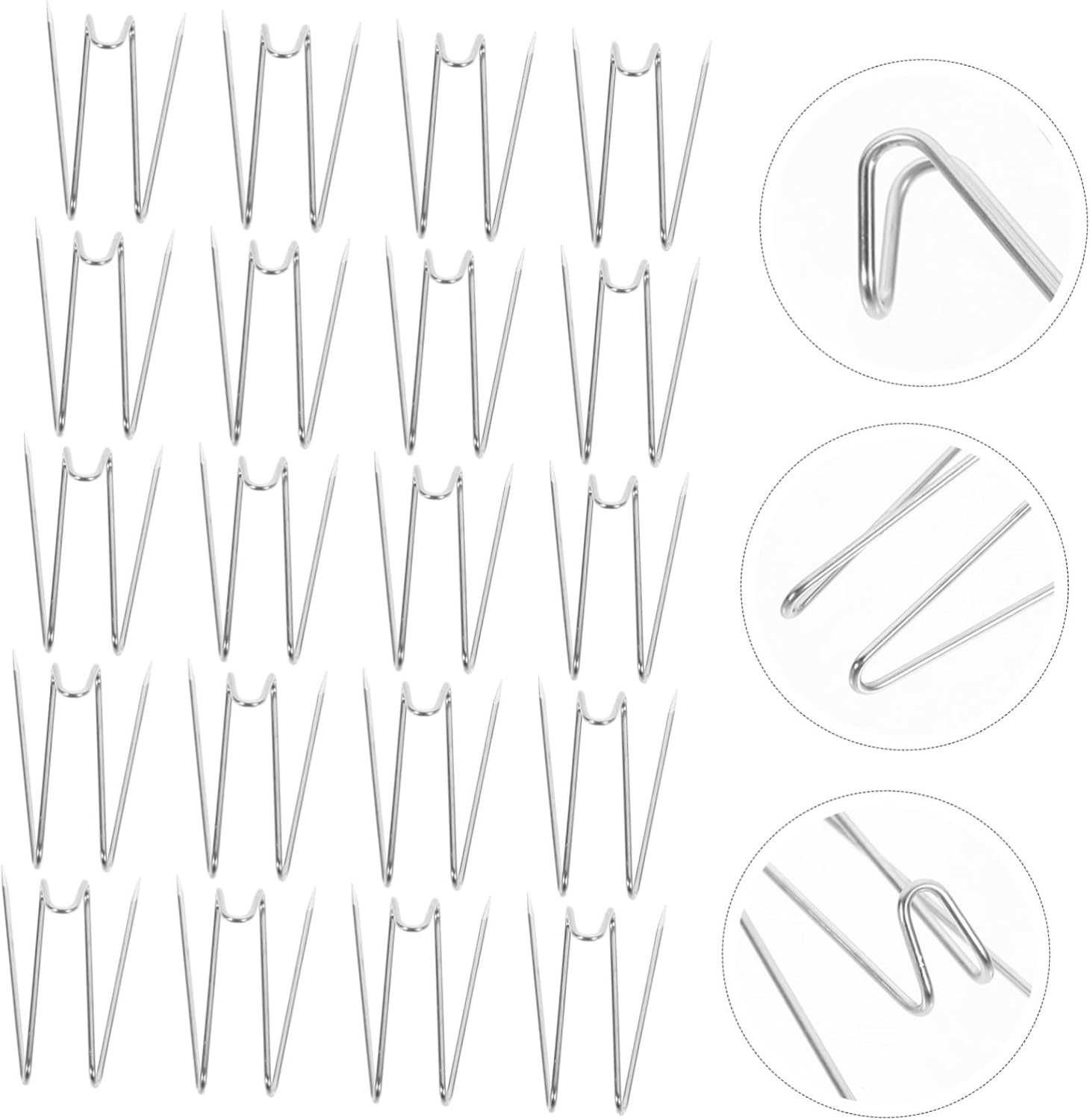 VILLCASE 20Pcs Stainless Steel Wall Hooks with Pointed Tip Design Durable Fabric Panel Hangers for Easy Attachment for Home Decoration and Organization image 5