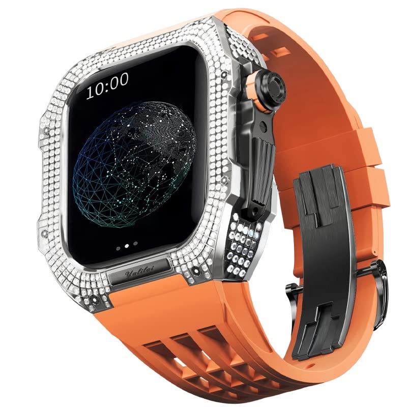 Bracelet en caoutchouc fluorine et étui Iwatch 44 mm pour le sport