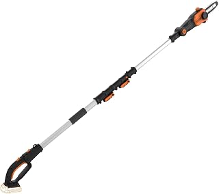 Worx WG349.9 20V Power Share 8" Pole Saw with Auto-Tension (Tool Only), Black and Orange