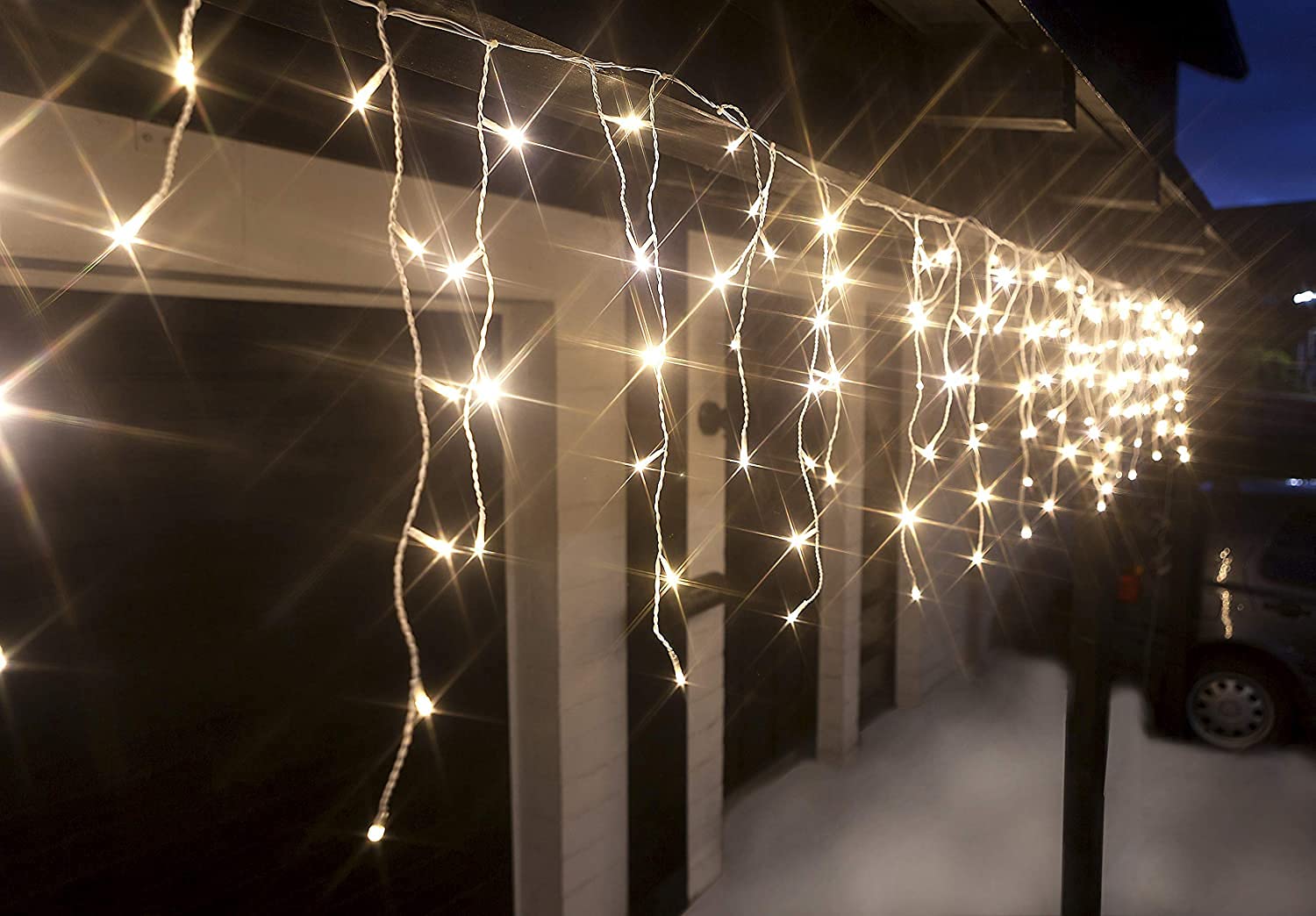 Eisregen Lichterkette mit 480 kaltweißen LED - Länge 12 m