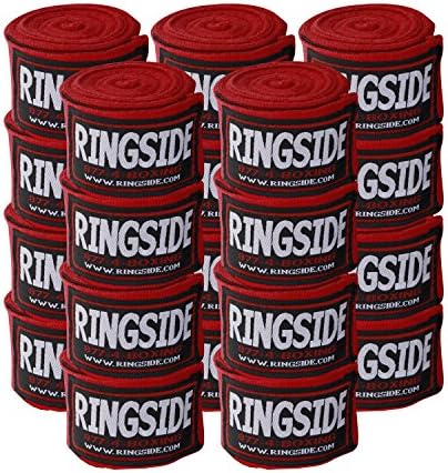 Ringside Mexican Style Boxing Hand Wraps (10 Pairs Pack), Red