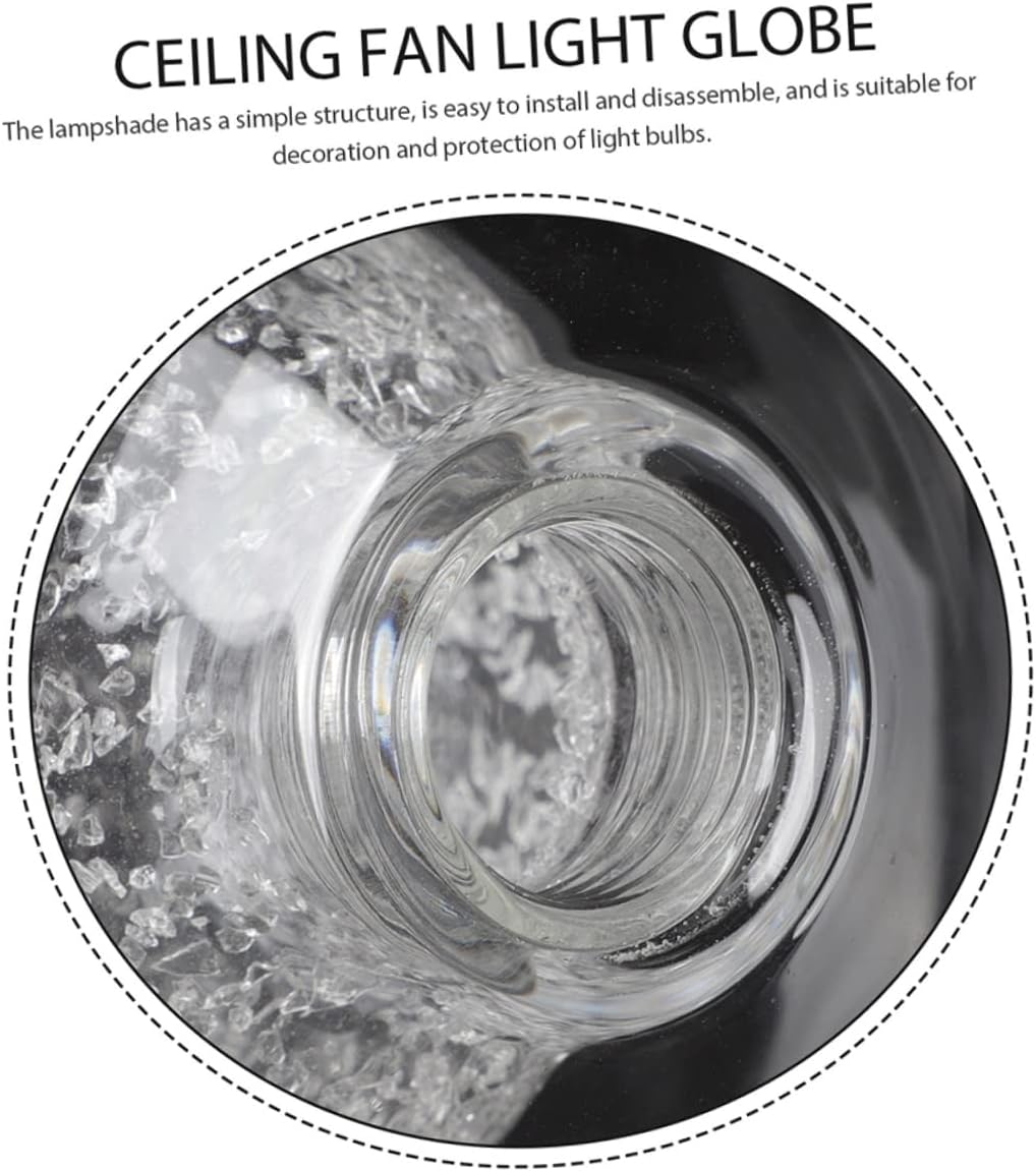 DOITOOL 5pcs Glass Lamp Shade Replacement Double Base Simple Chandelier Cover for Ceiling Pendant Lights Stylish Easy to Install Lighting Accessory