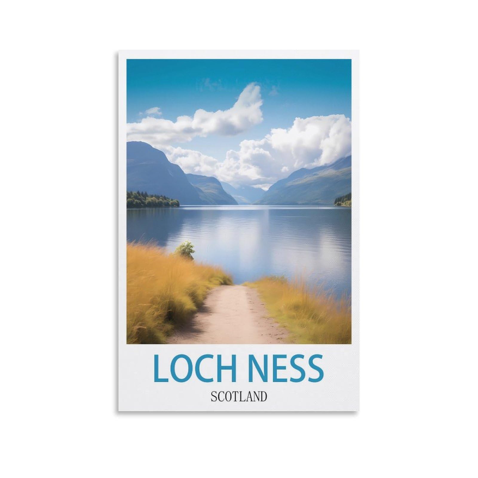 Metal Tin Sign Loch Ness Scotland Garden & Kitchen Poster, Inspirational Sign Home Wall Art Decor for Home Kitchen Bar Club Decoration 30x40cm