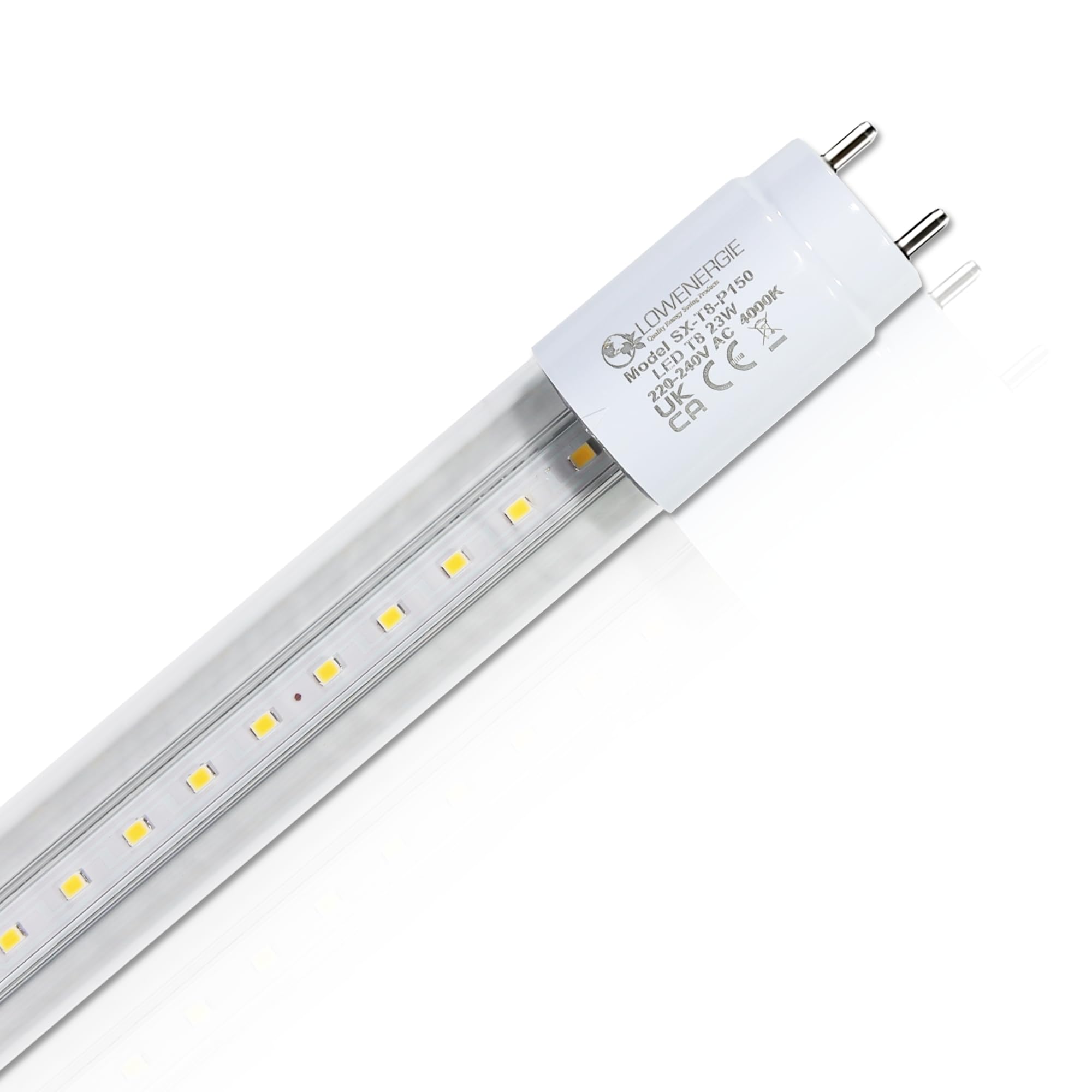 LOWENERGIE LED Tube Light T8 Fluorescent Replacement 5ft High LUX Energy Saving (12, 4000k Clear) — image 1