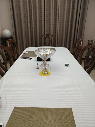 Miniatura 2 de oocc 2 manteles desechables de plástico a rayas, manteles rectangulares gruesos para cocina, picnic, boda, fiesta de cumpleaños, baby shower,