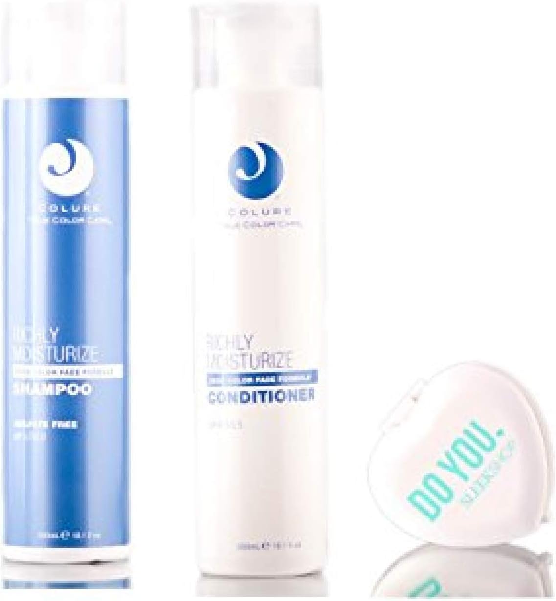 COLURETrue Color Care Richly Moisturize Shampoo & Conditioner DUO Set (with Sleek Compact Mirror) (10.1 oz / 300ml Kit)