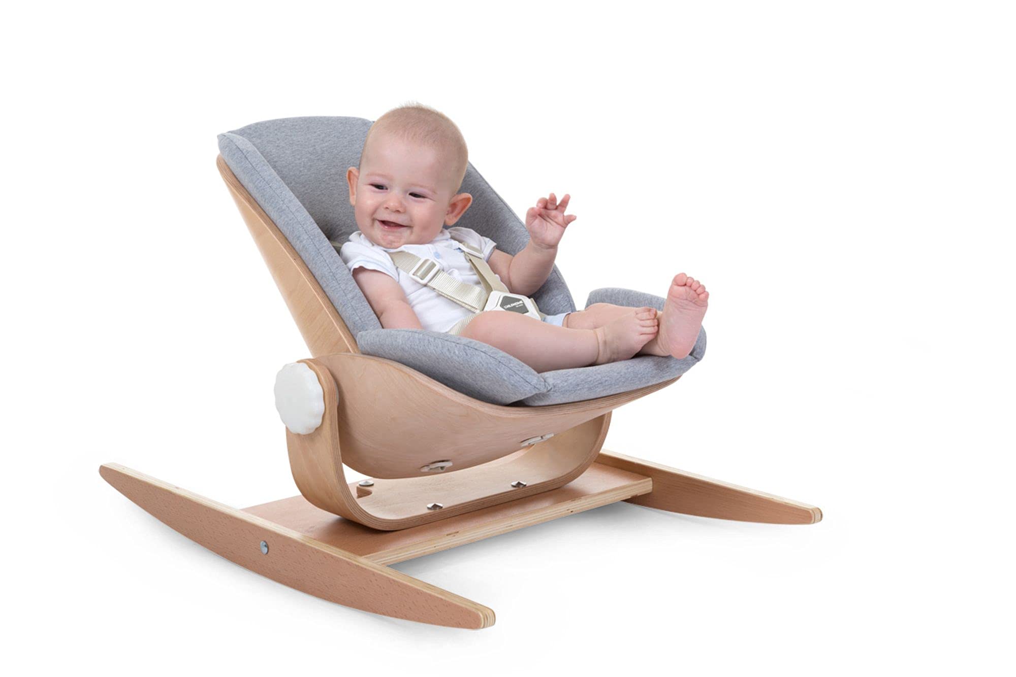 Childhome Coussin Réducteur de Naissance; Compatible Transat Naissance Evolu Newborn Seat; 100 pourcent Coton; Harnais de sécurité 5 points; Confortable; Ergonomique; Couleur Gris CHEVOSCNBJG