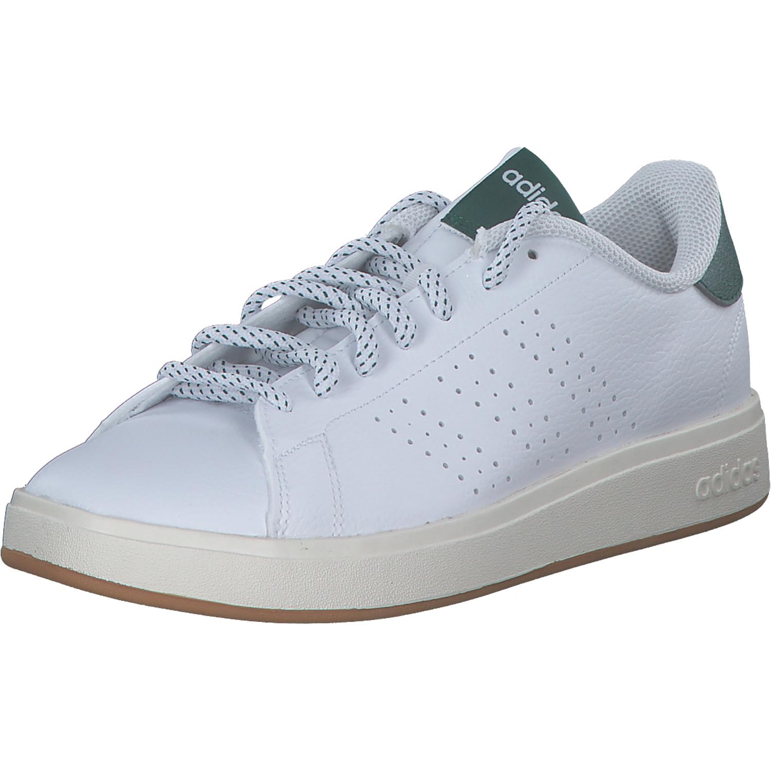adidas Men's Advantage Base 2.0 Shoes, FTWR White/FTWR White/Collegiate Green, 5.5 UK