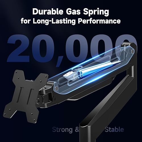 Miniatura 5 de Suptek Soporte de escritorio para laptop, soporte de montaje para monitor y laptop totalmente ajustable para portátil de 11 a 17 pulgadas y pantalla