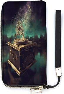 Dream Music Box Long Wallet Money Bags | Leather Wallet with Card Holder and Zipper Pocket,Coin Purse With Gift Box,Gift for Yourself,Family or Girlfriend