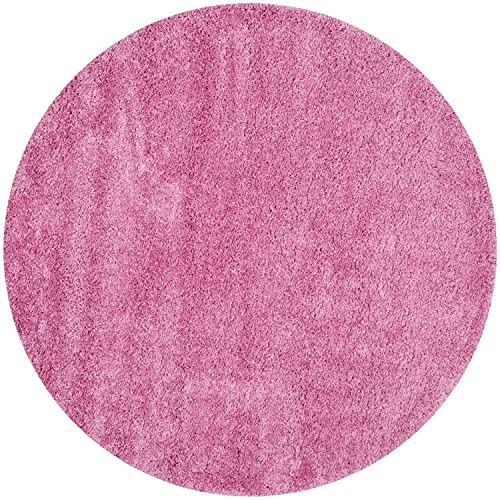 Image of CD Carpet Anti Slip Shaggy Fluffy Fur Rugs and Carpet for Living Room Bedroom Kids Room Plain Circle Carpets for Home with 2 Inch Thickness (Color Pink /Plain Size 9x9 Feet Round)