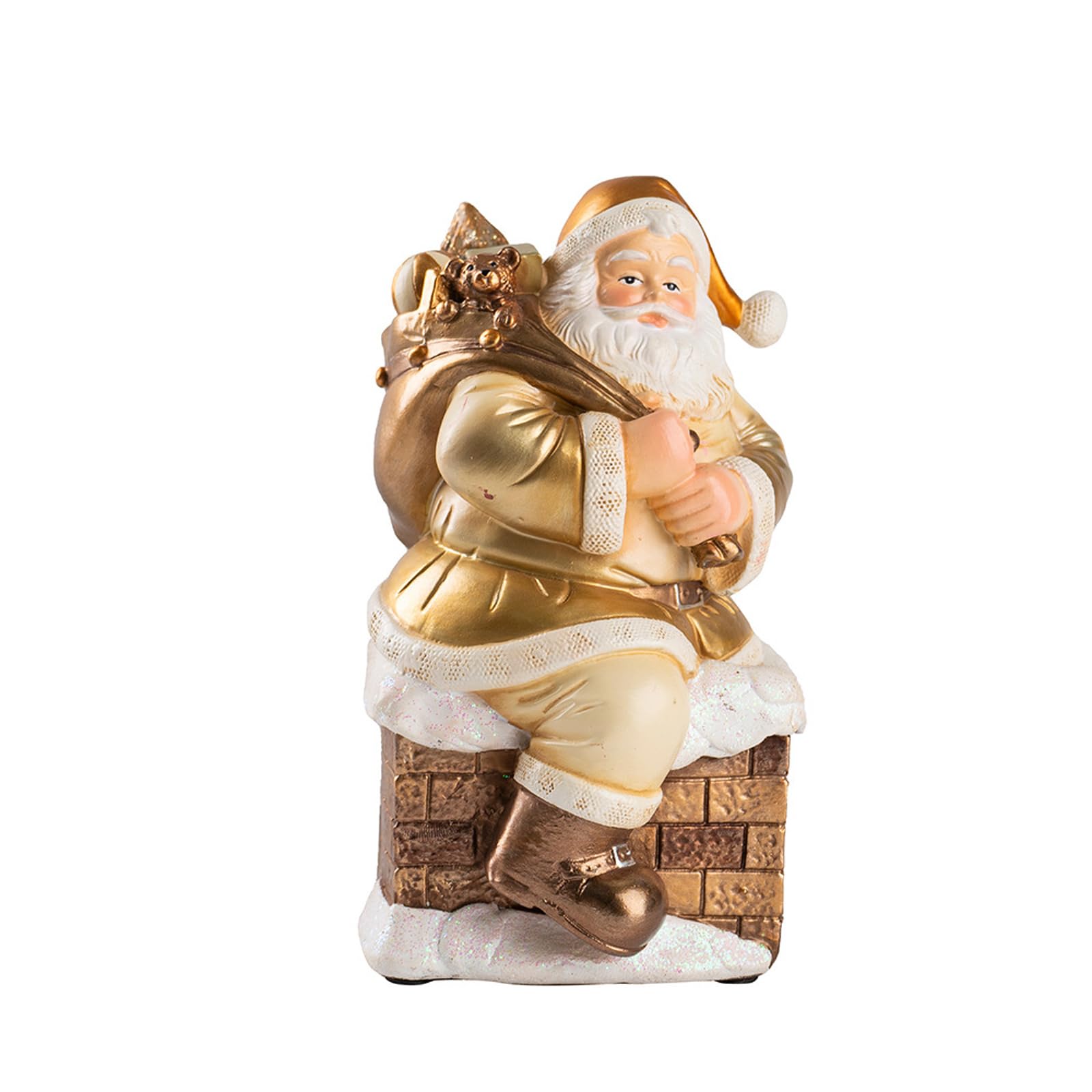 Msioytog Christmas Santa Clauses Figurine, Resin Santa Clauses Statues Christmas Holiday Decoration Ornament for Table Centerpieces Statues Table Centerpieces