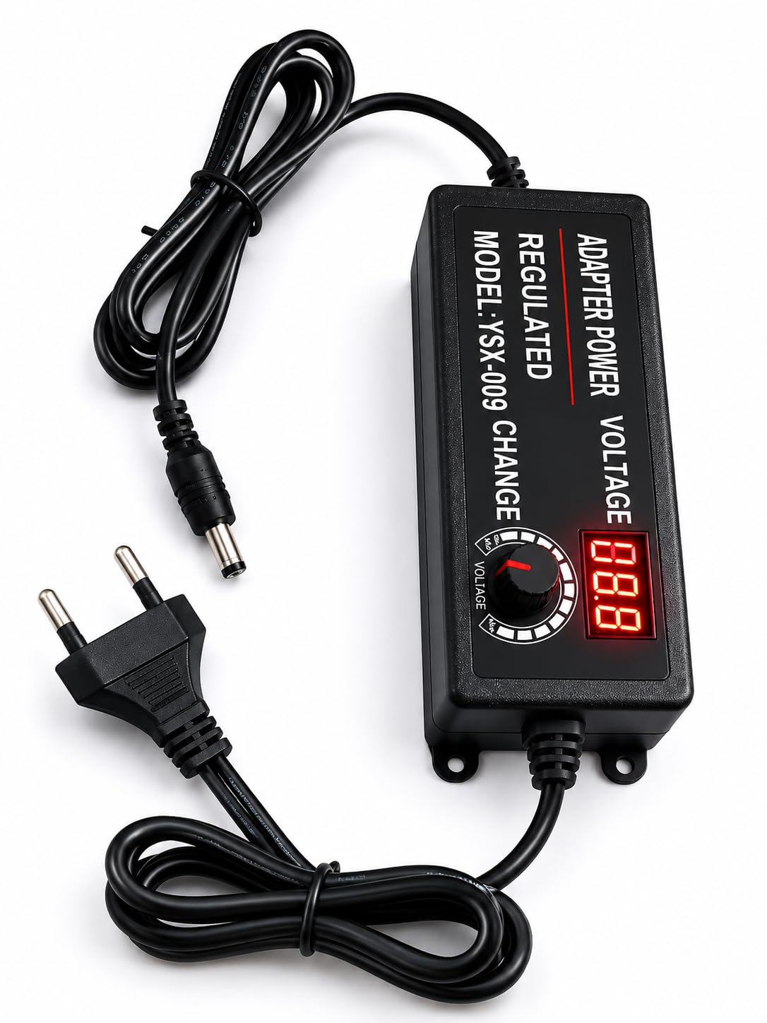 Adjustable DC Power Adapter with LED Display, 3V-12V Variable Voltage Adapter, AC 100-240V Input, DC 12V 2A Max Output, 5.5x2.1mm Plug for LED Strip, CCTV Camera & DIY Electronics-image-43