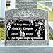 JTHMFDC Grave Markers for Cemetery for Humans headstones for Graves for Cemetery Garden Memorial Stones Plaques Memorial Plaques for Outdoor headstones for Graves Grave Markers, Large, Text Style
