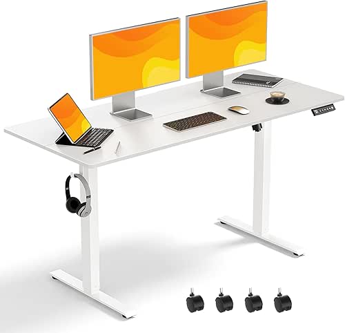 55 x 24 Inch Electric Standing Desk Adjustable Height, Sit