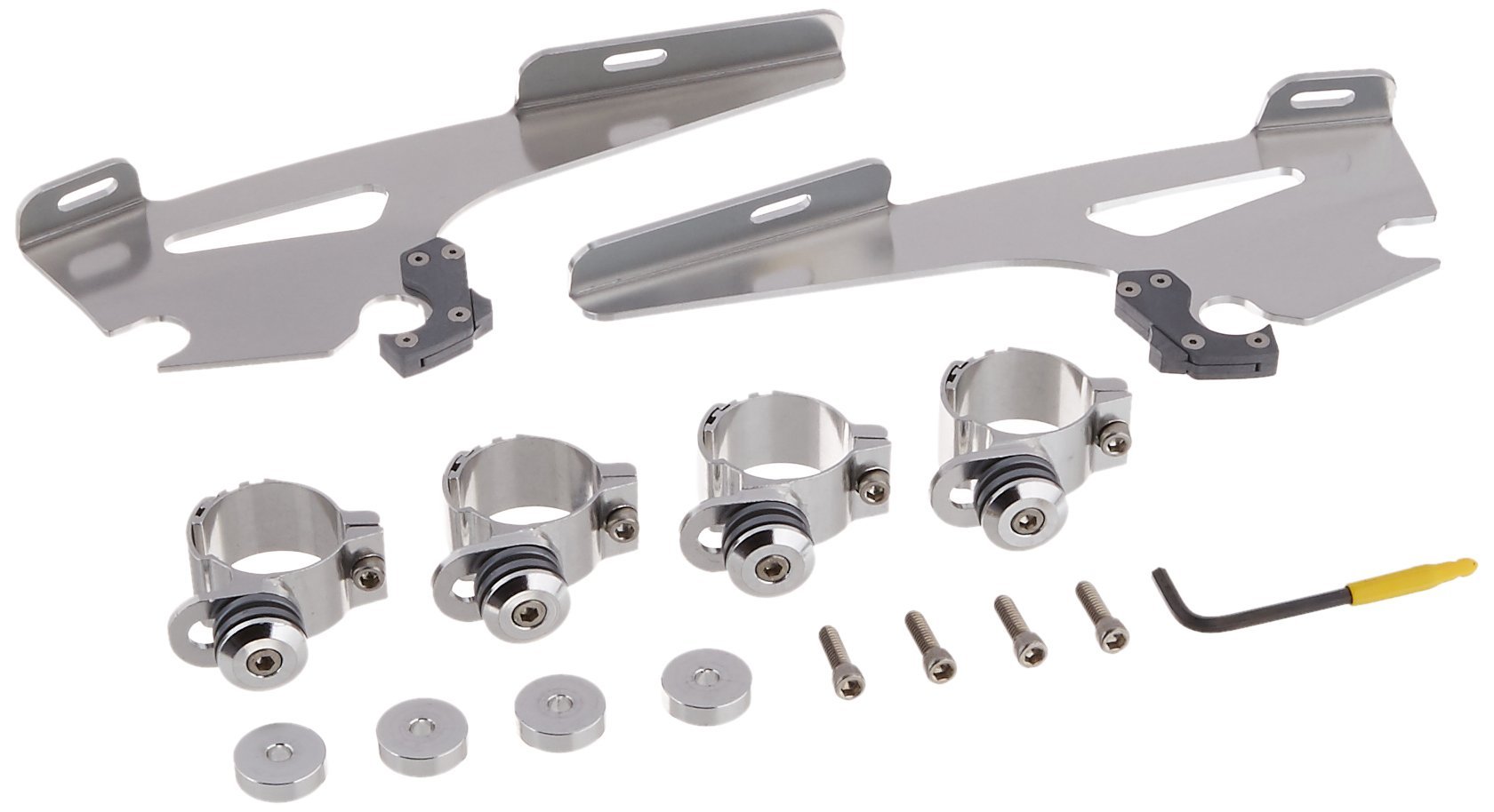 Memphis ShadesTrigger-Lock Mount Kit for Batwing Fairing and Fats/Slim Windshields - Polished MEM8964