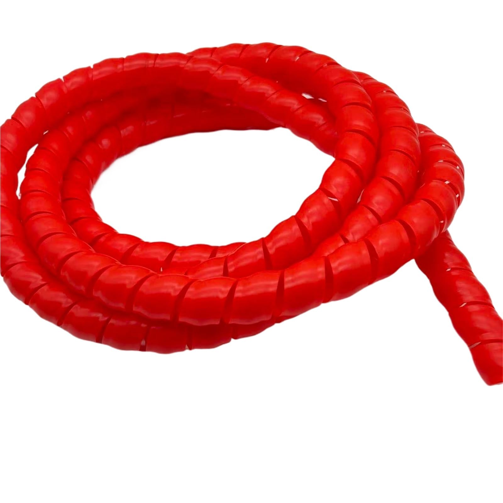 Manguito Organizador de Cables en Espiral de 1 Metro, diámetro de 35 mm a 50 mm, Tubo Organizador de Cables Flexible. Anti-Desorden(Red,ID 50mm)