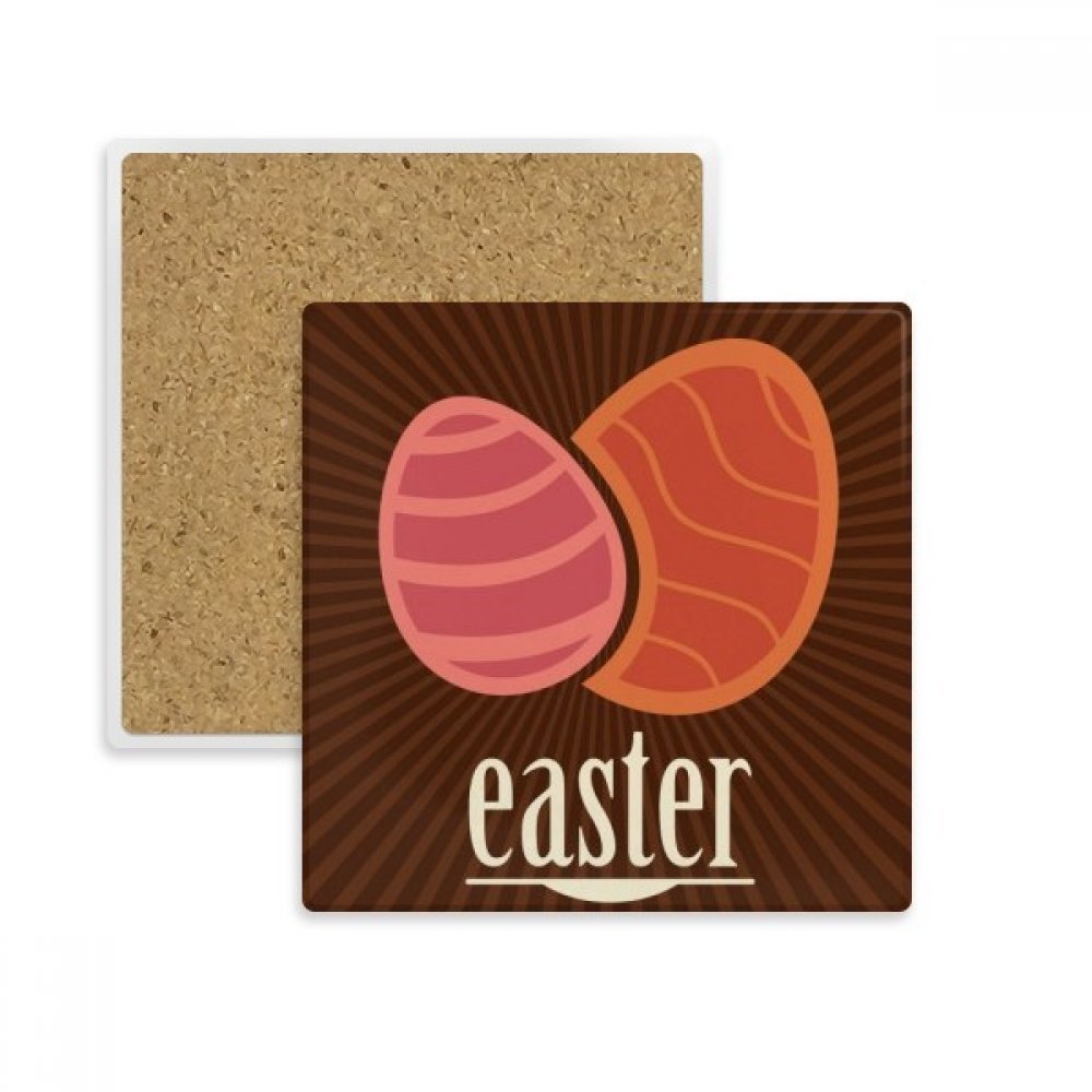Coaster absorbant en pierre pour tasse et verres au motif de Pâques