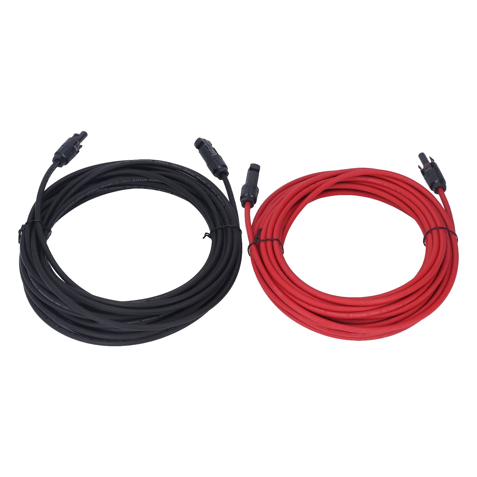 Cavo di prolunga per pannello solare 2 pezzi 12 AWG 4 mm², cavo di prolunga adattatore solare con connettore femmina maschio, cavo per pannello solare ignifugo IP68 per ambienti (10 m/32,8 piedi)