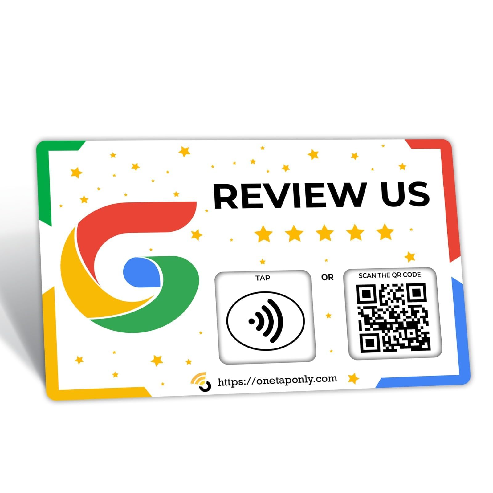 One Tap Only NFC Review Card with QR Code | Contactless Tap to Get Customer Feedback | Reusable Smart Business Review Cards for Shops, Cafes, Restaurants to Grow Ratings & Boost Sales (Pack of 4) - Image 3