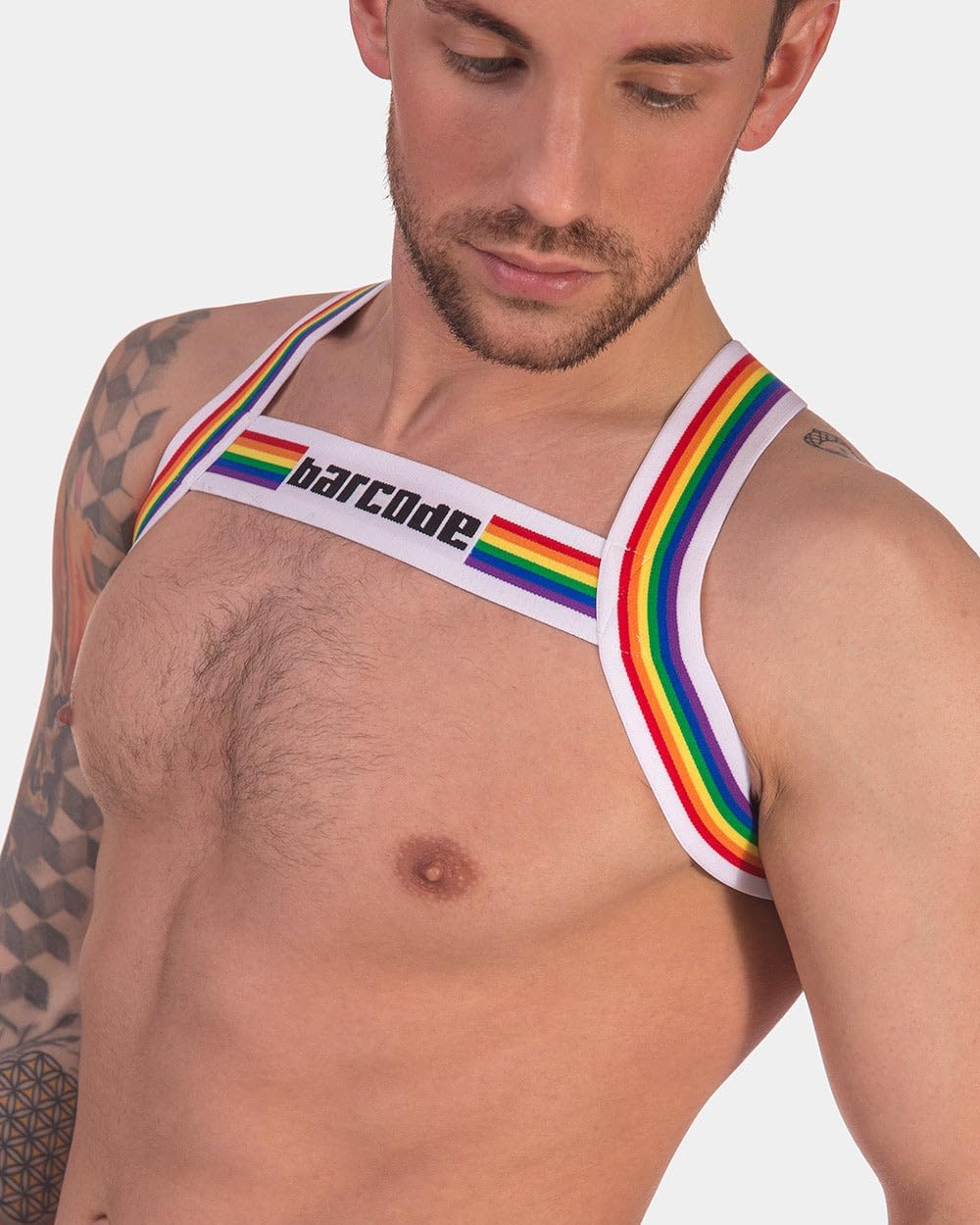 Barcode Berlin - Mens Briefs Underwear - Multipack 1x Pride Brief + 1x Pride Harness White
