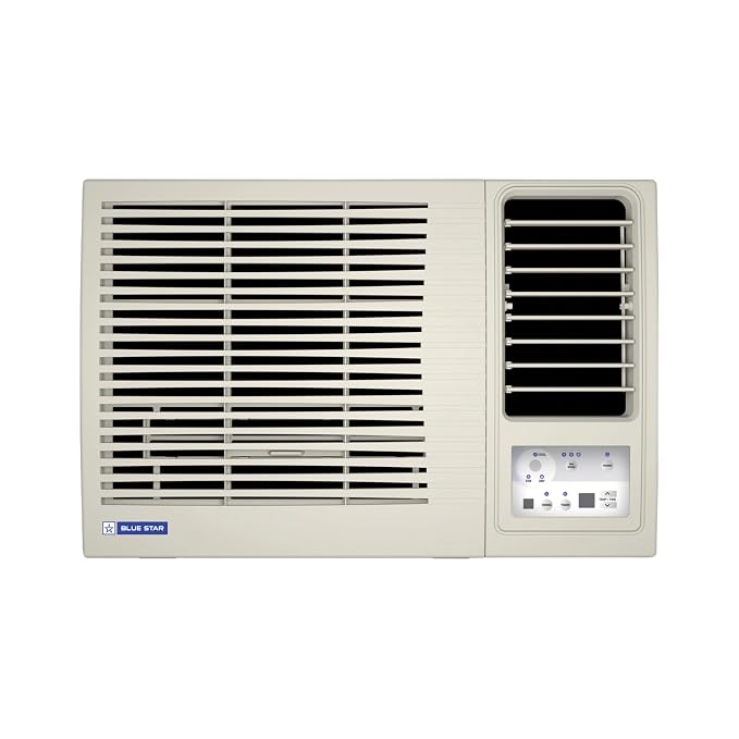 Blue Star 0.8 Ton 2 Star, New Star Rated, Window AC (Copper, 2 Way Swing, Multi Sensors, Blue Fins, Self Diagnosis, WFA209LXU, White)
