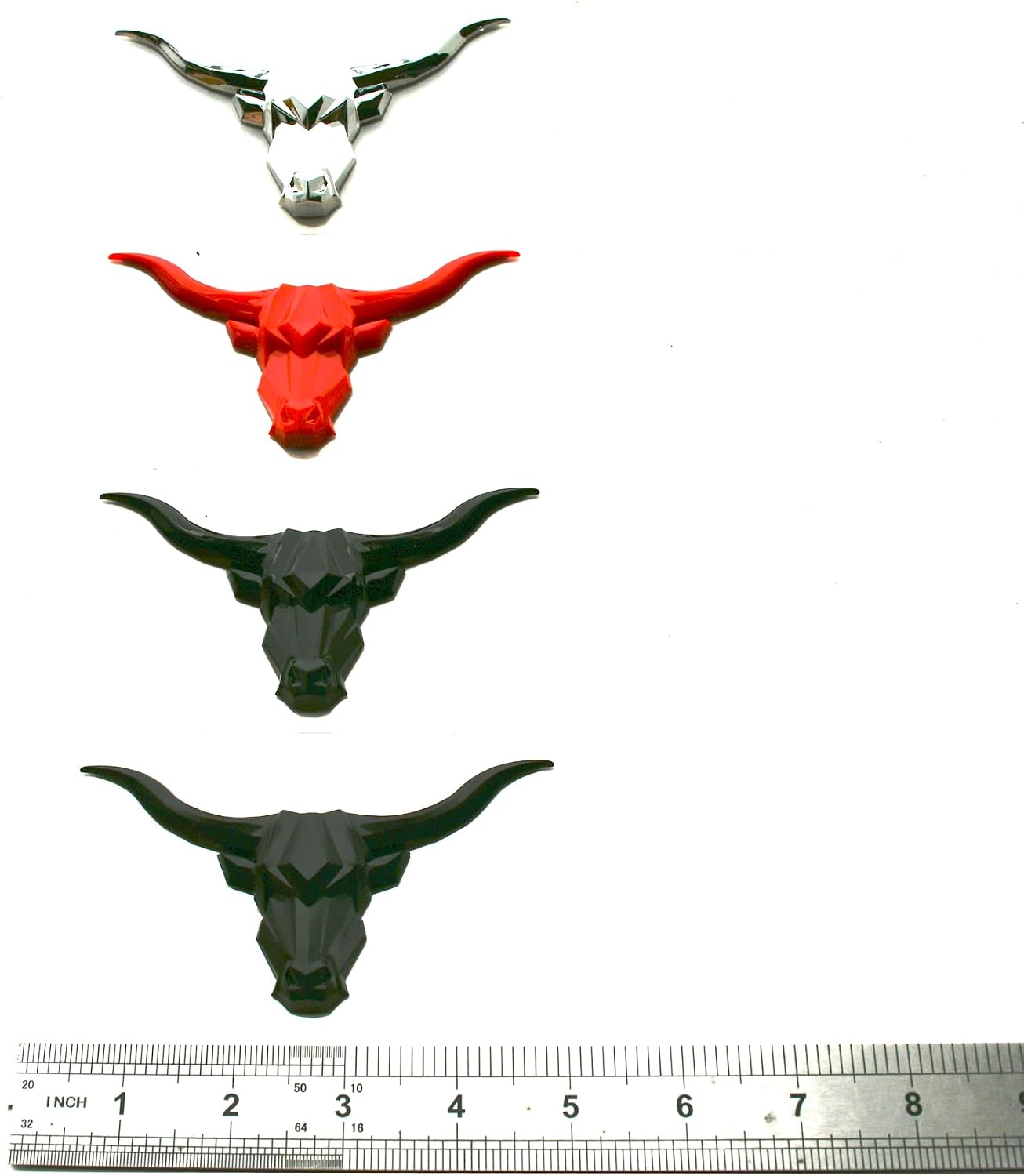 1Pc Custom Texas Longhorn Emblem 3D Sticker Decals Badge Compatible with Longhorn Texas Truck University Motorcycle New (Shiny Black)