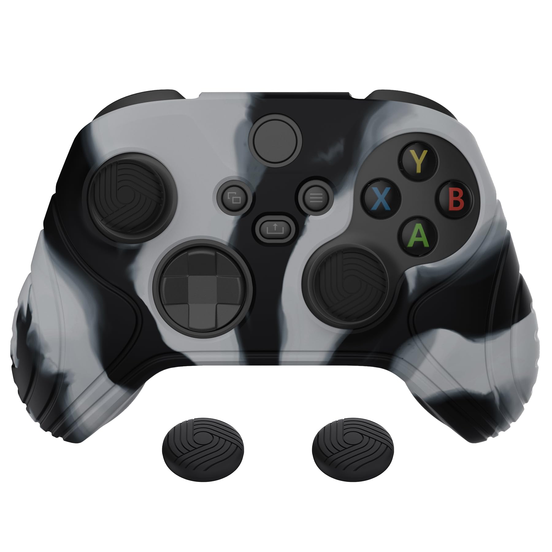 eXtremeRate PlayVital Funda de Silicona para Xbox Series X/S - Suave al Tacto, Antideslizante y Resistente, con 2 Tapas para Joysticks, Cubierta Protectora de Goma (Edición Samurai-Rosa Sakura) — view 11