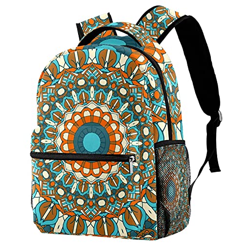 Sac à dos décontracté pour femme bleu et multicolore à motif oiseaux