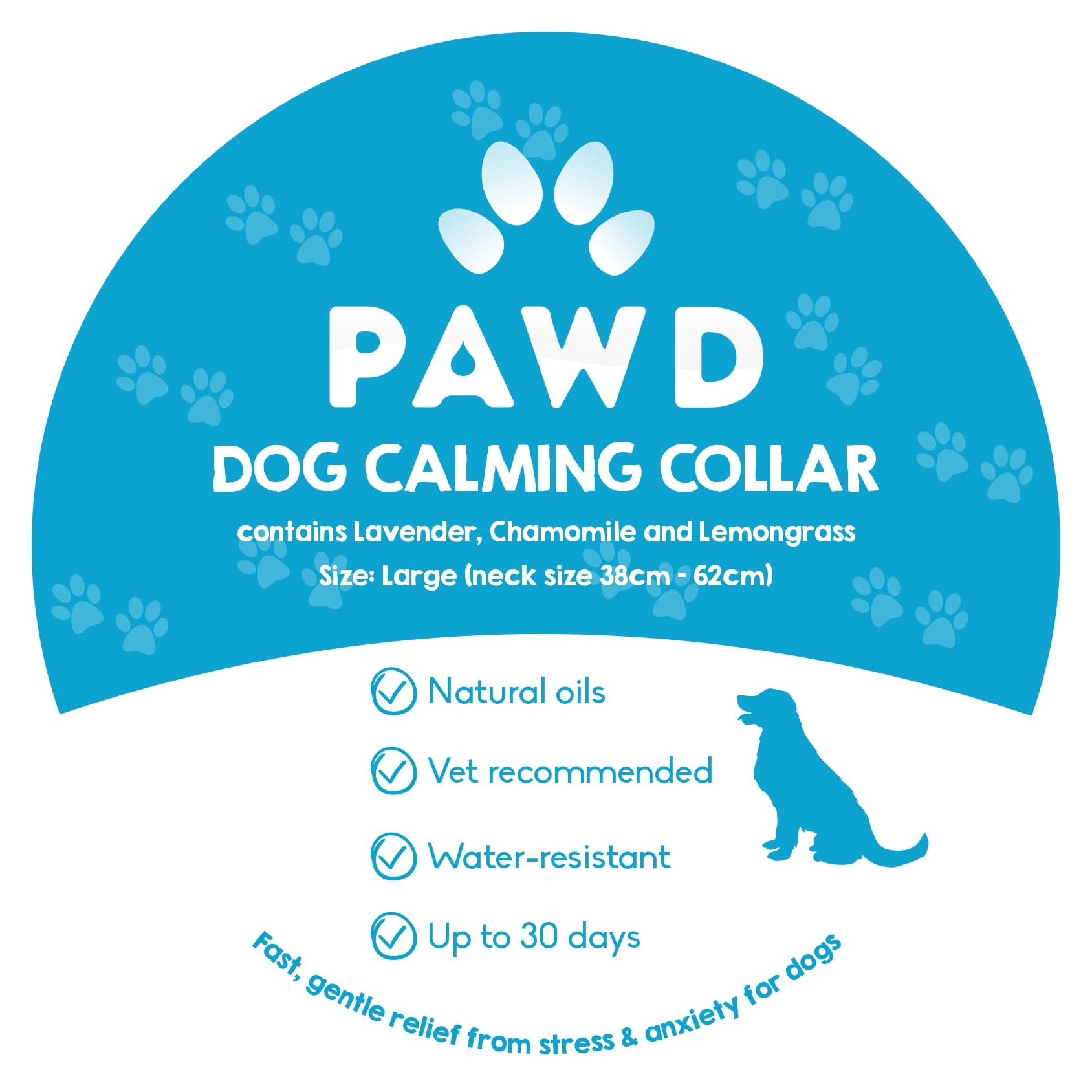 PAWD Calming Collar for Dogs, Vet Recommended Anxiety Relief with Pheromones, Lavender & Chamomile, Up To 120 Days - Image 4