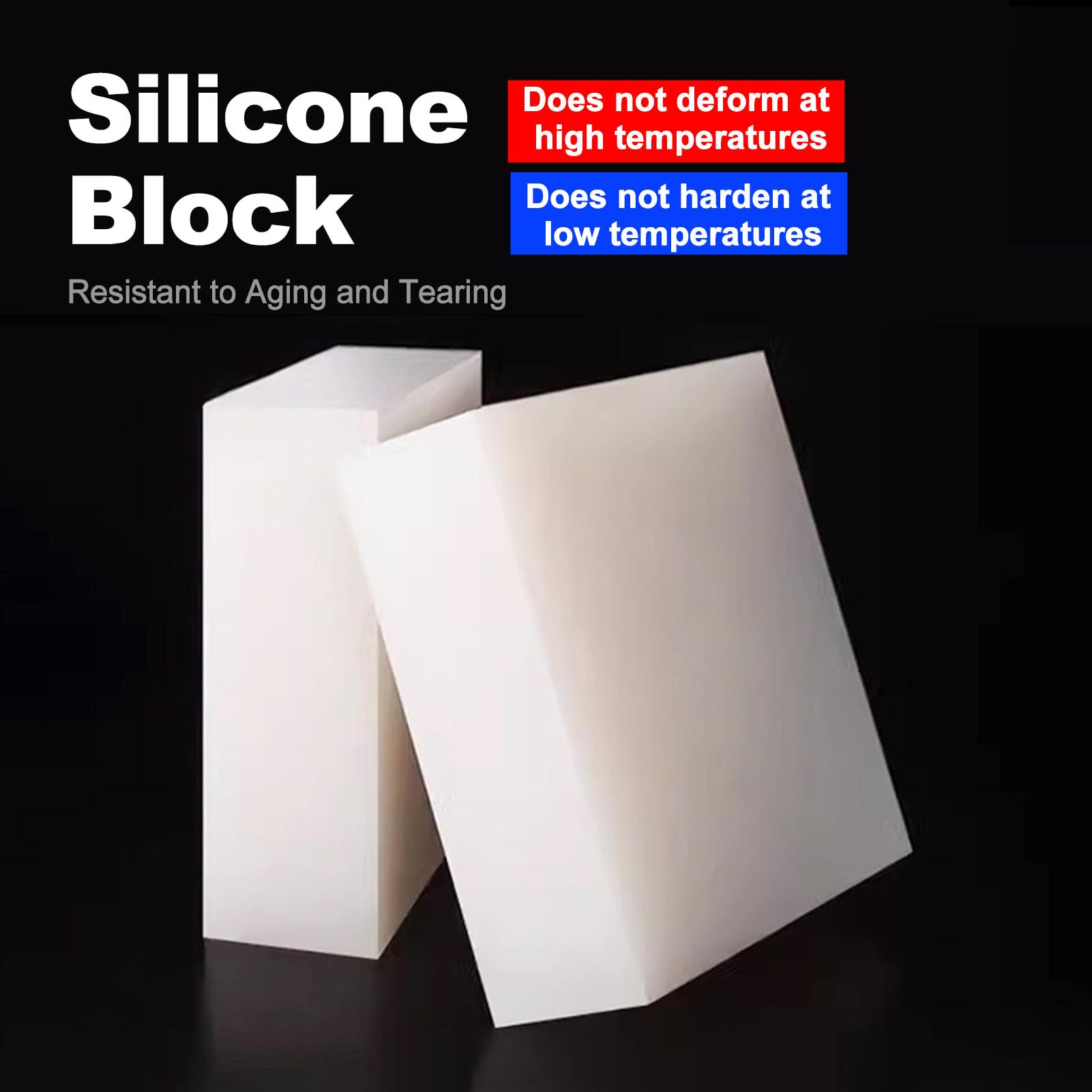 Tappetino Ammortizzante in Silicone Solido Bianco, Pezzo Singolo, Dimensioni 300mm di Lunghezza, per Smorzamento unità di Controllo Elettronica,Thickness 15mm